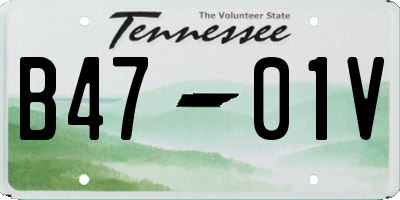TN license plate B4701V