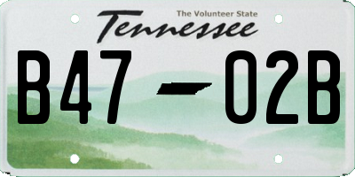 TN license plate B4702B