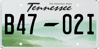 TN license plate B4702I