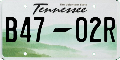 TN license plate B4702R