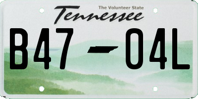 TN license plate B4704L