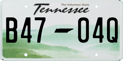 TN license plate B4704Q