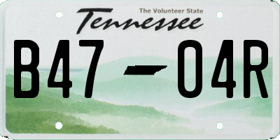 TN license plate B4704R