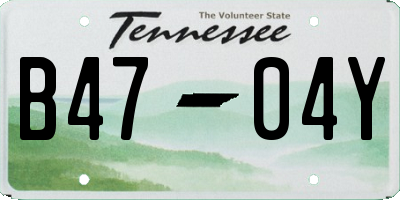 TN license plate B4704Y