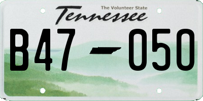 TN license plate B4705O