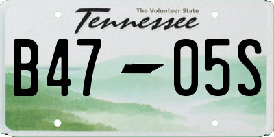 TN license plate B4705S