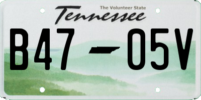 TN license plate B4705V