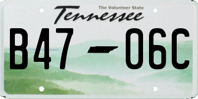 TN license plate B4706C