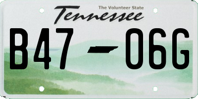 TN license plate B4706G