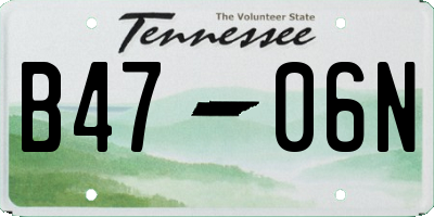 TN license plate B4706N