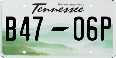 TN license plate B4706P