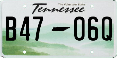 TN license plate B4706Q