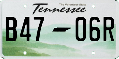 TN license plate B4706R