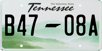 TN license plate B4708A