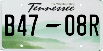 TN license plate B4708R