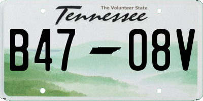 TN license plate B4708V