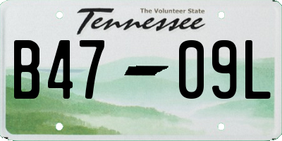 TN license plate B4709L