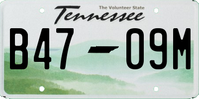 TN license plate B4709M