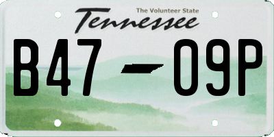 TN license plate B4709P