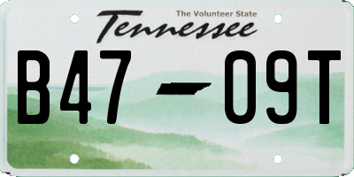 TN license plate B4709T