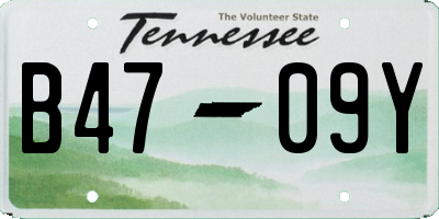 TN license plate B4709Y