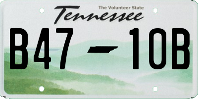 TN license plate B4710B