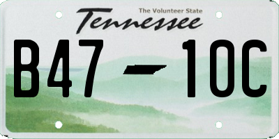 TN license plate B4710C