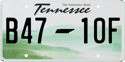 TN license plate B4710F