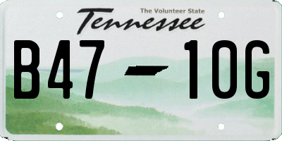 TN license plate B4710G