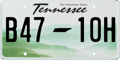 TN license plate B4710H