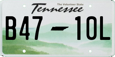 TN license plate B4710L