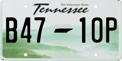 TN license plate B4710P