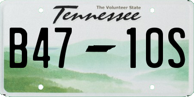 TN license plate B4710S