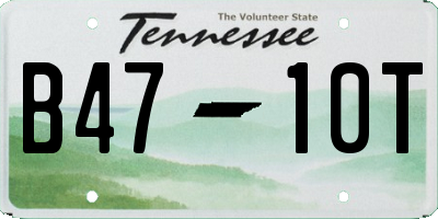 TN license plate B4710T