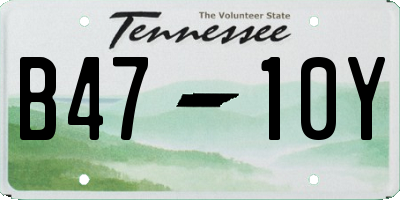 TN license plate B4710Y