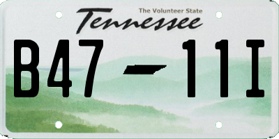 TN license plate B4711I