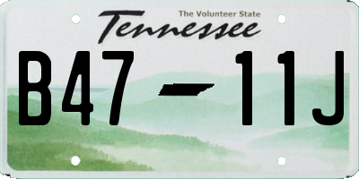 TN license plate B4711J