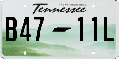 TN license plate B4711L
