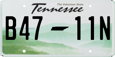 TN license plate B4711N