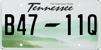 TN license plate B4711Q
