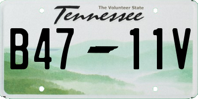 TN license plate B4711V