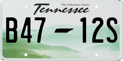 TN license plate B4712S