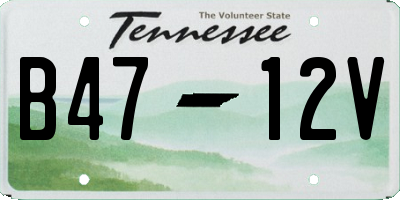 TN license plate B4712V