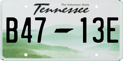 TN license plate B4713E