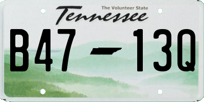 TN license plate B4713Q