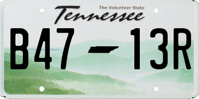 TN license plate B4713R