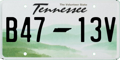 TN license plate B4713V
