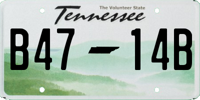 TN license plate B4714B