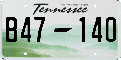 TN license plate B4714O