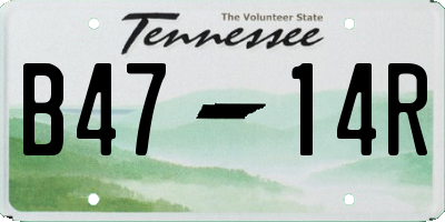 TN license plate B4714R